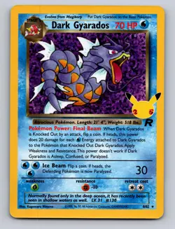 DARK GYARADOS 82/82 CELEBRATIONS: CLASSIC COLLECTION POKEMON NM - Image 1