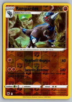 Rampardos 077/189 HOLO REVERSE HOLO Rare Astral Radiance Pokemon Near Mint - Image 1