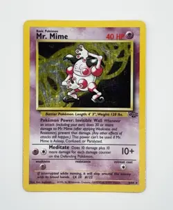 Pokemon Jungle Mr. Mime Holo 6/64 MP Surface Wear - Image 1