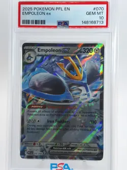 EMPOLEON Ex 2025 Pokemon PFL EN "PHANTASMAL FLAMES" #070 PSA 10 HOLOGRAM MINT - Image 1