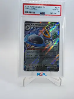 EMPOLEON Ex 2025 Pokemon PFL EN "PHANTASMAL FLAMES" #070 PSA 10 HOLOGRAM MINT - Image 3