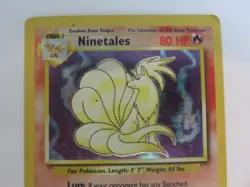 Pokemon Ninetales 12/102, Base Set Holo, MP - Image 2