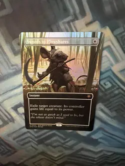 MTG Foil Borderless Swords to Plowshares NM Unplayed Bloomburrow Special Guest - Image 3