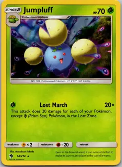 POKEMON JUMPLUFF 14/214 HOLO RARE LOST THUNDER NM/M - Image 1