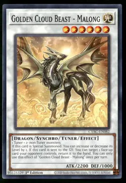 Golden Cloud Beast - Malong CYAC-EN082 Yu-Gi-Oh 1st Edition NM - Image 1
