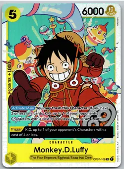 Monkey.D.Luffy (109) OP07-109 Super Rare 500 Years in the Future One Piece NM - Image 1