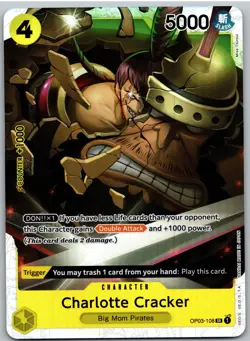 Charlotte Cracker OP03-108 Super Rare Pillars of Strength One Piece NM - Image 1