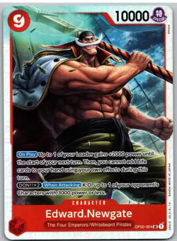 Edward.Newgate (Reprint) OP02-004 Premium Booster -The Best- One Piece NM - Image 1