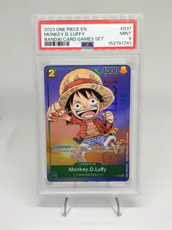 One Piece Monkey D. Luffy P-037 Gen Con 2023 Promo Foil PSA 9 EN - Image 1
