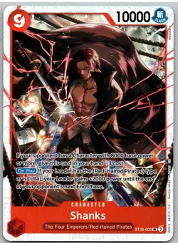 Shanks (002) ST23-002 Super Rare Starter Deck 23: RED Shanks One Piece NM - Image 1
