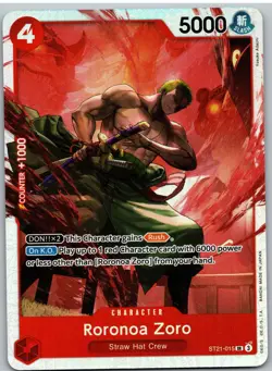 Roronoa Zoro (Luffy Deck) ST21-015 Learn Together Deck Set One Piece NM - Image 1