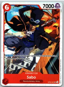 Sabo (Reprint) OP05-007 Super Rare Premium Booster -The Best- One Piece NM - Image 1