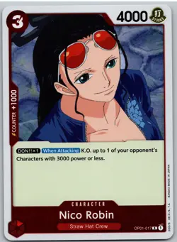 Nico Robin OP01-017 Rare Romance Dawn One Piece NM - Image 1