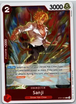 Sanji (Pirate Foil) ST21-003 Premium Booster -The Best- Vol. 2 One Piece NM - Image 1