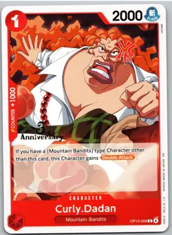 Curly.Dadan OP13-009 Common Carrying On His Will One Piece NM - Image 1