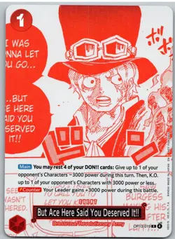 But Ace Here Said You Deserved It!! OP13-019 One Piece - Image 1