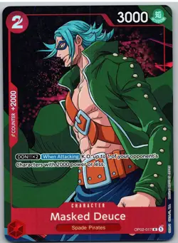 Masked Deuce (Alternate Art) OP02-017 Rare Paramount War One Piece NM - Image 1