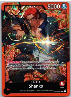 Shanks (Reprint) OP09-001 Leader Starter Deck 23: RED Shanks One Piece NM - Image 1