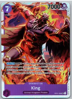 King (096) OP01-096 Super Rare Romance Dawn One Piece NM - Image 1