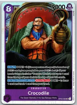 Crocodile (060) OP04-060 Super Rare Kingdoms of Intrigue One Piece NM - Image 1