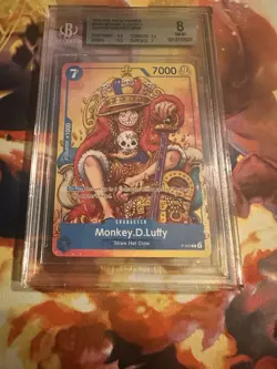 2024 One Piece Monkey D. Luffy P-043 2nd Anniversary Tournament Promo BGS 8 - Image 3