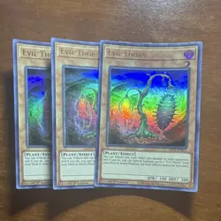 Yu-Gi-Oh! Evil Thorn 1st Edition Holo Lot 3 Cards 2020 Effect Plant - Image 1