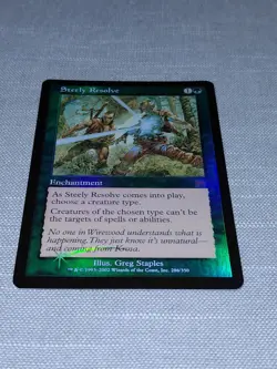 Magic The Gathering MTG STEELY RESOLVE Onslaught Foil Card! - Image 2