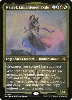 Narset Enlightened Exile Foil NM WOE 138 MTG Wilds of Eldraine - Image 1
