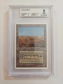 8.0 Beckett Graded Unlimited Scrubland Magic the Gathering MTG - Image 1