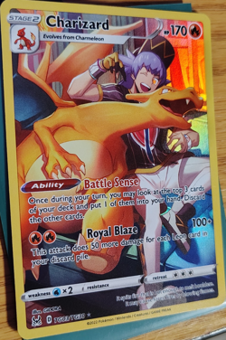 Pokemon Charizard TG03/TG30 Lost Origin Trainer Gallery Ultra Rare Full Art Holo - Image 1