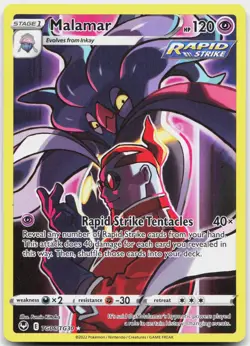 Malamar TG06/TG30 Holo Silver Tempest Trainer Gallery Pokemon LP - Image 1