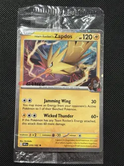 SEALED EB GAMES PROMO - Pokemon Destined Rivals - Team Rocket’s Zapdos - 070/182 - Image 2