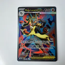 Mega Lucario ex 160/132 Ultra Rare Mega Evolution Pokemon Near Mint - Image 4