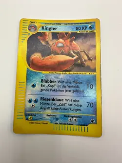 Pokemon Karte TCG Kingler 15/165 Expedition Re Holo Rare Vintage Deutsch GD - Image 2
