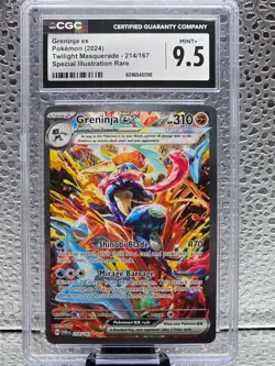 Pokemon Greninja ex 214/167 Twilight Masquerade SIR ENGLISH CGC GRADED 9.5 - Image 1