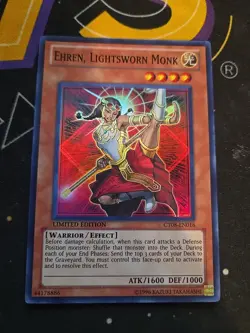 Yugioh Ehren, Lightsworn Monk CT08-EN016 Super Rare Limited Edition NM - Image 1