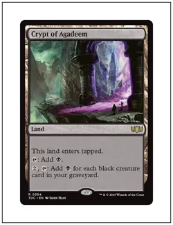 1x Crypt of Agadeem, Tarkir Dragonstorm Commander, Magic MTG NM - Image 1