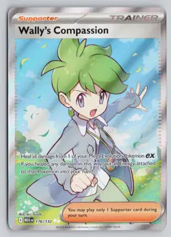 WALLY'S COMPASSION 176/132 ULTRA RARE MEGA EVOLUTION POKEMON NM - Image 1