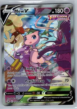 Mew V (Alternate Art) 251/264 SWSH08: Fusion Strike - Pokemon Card - NM - Image 1