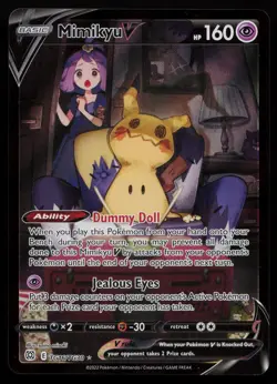Mimikyu V TG16/TG30 Brilliant Stars Trainer Gallery BRS Holo V Rare Pokemon LP - Image 1