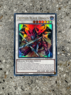 Yugioh TCG Crimson Blade Dragon BLZD-EN037 Ultra Rare 1st Edition EU NM-M - Image 1