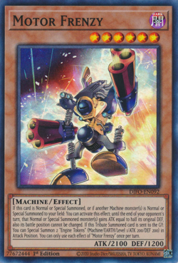 Motor Frenzy x3 Super Rare DIFO-EN092 Dimension Force Yugioh - Image 1