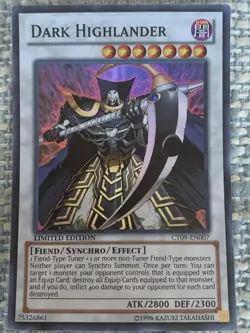 YuGiOh DARK HIGHLANDER CT09-EN007 Limited Edition Super Rare NM/M - Image 1