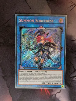 YUGIOH BLMM-EN157 Summon Sorceress Secret Rare 1st Edition NM - Image 1