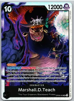 Marshall.D.Teach Reprint OP09-093 Premium Booster -The Best- Vol. 2 One Piece NM - Image 1