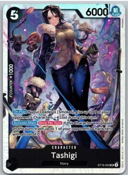 Tashigi ST19-003 Super Rare Starter Deck 19: BLACK Smoker One Piece NM - Image 1