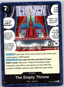 The Empty Throne OP13-099 Carrying On His Will: 3rd Anniversary One Piece NM - Image 1