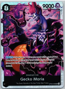 Gecko Moria (086) OP06-086 Super Rare Wings of the Captain One Piece NM - Image 1