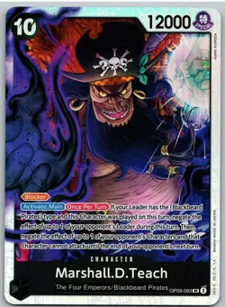 Marshall.D.Teach Reprint OP09-093 Premium Booster -The Best- Vol. 2 One Piece NM - Image 1