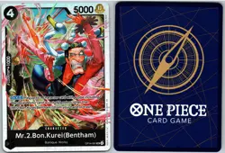 Mr.2.Bon.Kurei (Bentham) OP14-091 Super Rare The Azure Sea's Seven One Piece NM - Image 3